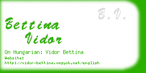 bettina vidor business card